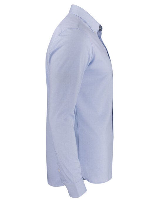 James Harvest Burlingham Jersey Shirt - Light Blue