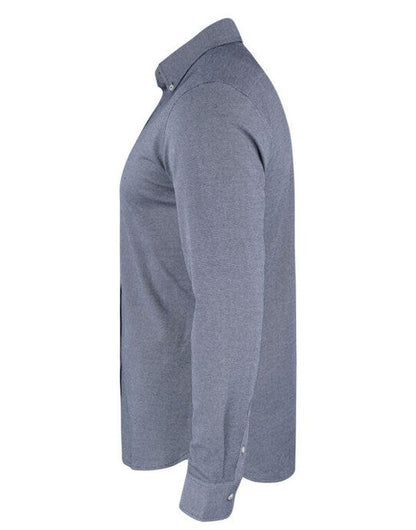 James Harvest Burlingham Jersey Shirt - Navy