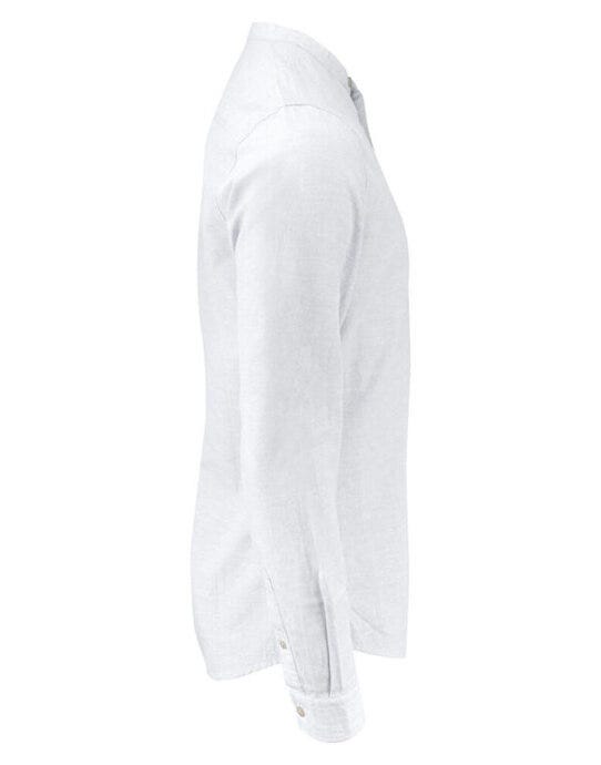 James Harvest Townsend Linen-Blend Shirt - White