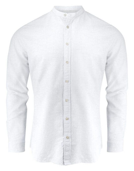 James Harvest Townsend Linen-Blend Shirt - White
