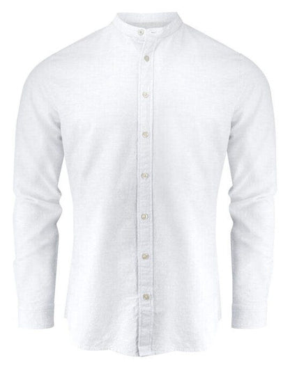 James Harvest Townsend Linen-Blend Shirt - White