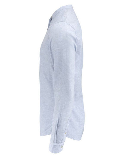 James Harvest Townsend Linen-Blend Shirt - Light Blue