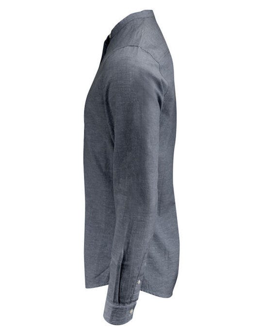 James Harvest Townsend Linen-Blend Shirt - Navy