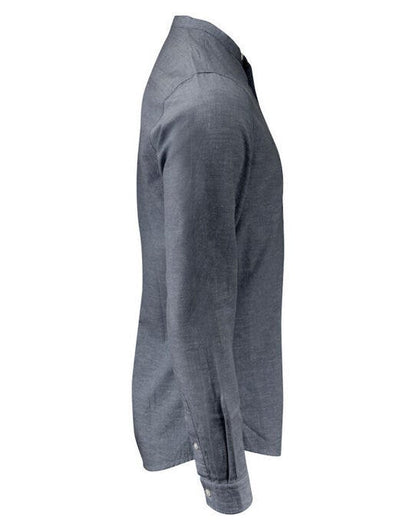 James Harvest Townsend Linen-Blend Shirt - Navy