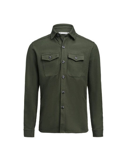 James Harvest Hicksville Overshirt - Pine Green