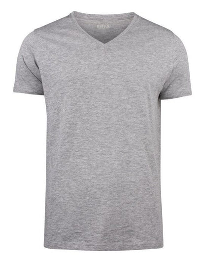 James Harvest Whailford V-Neck T-Shirt - Grey Melange