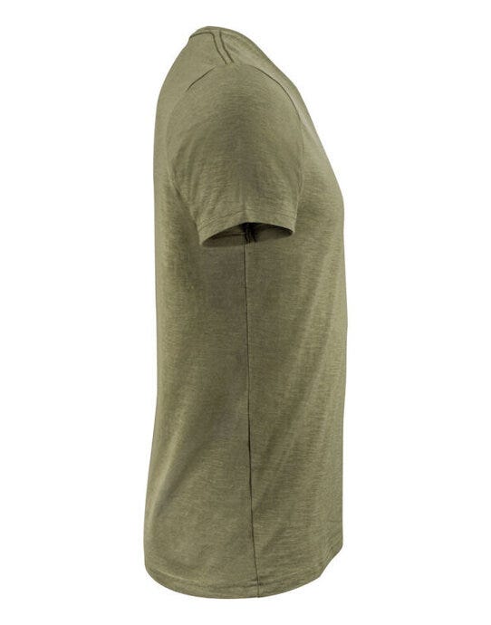 James Harvest Whailford V-Neck T-Shirt - Moss Green