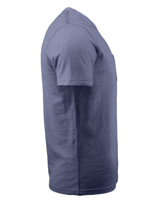 James Harvest Portwillow Pocket T-Shirt - Dark Blue Melange