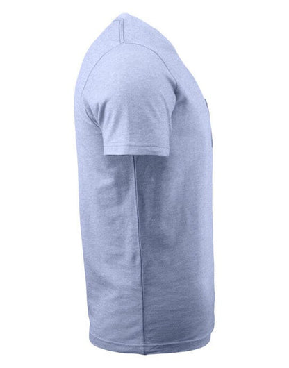 James Harvest Portwillow Pocket T-Shirt - Light Blue Melange