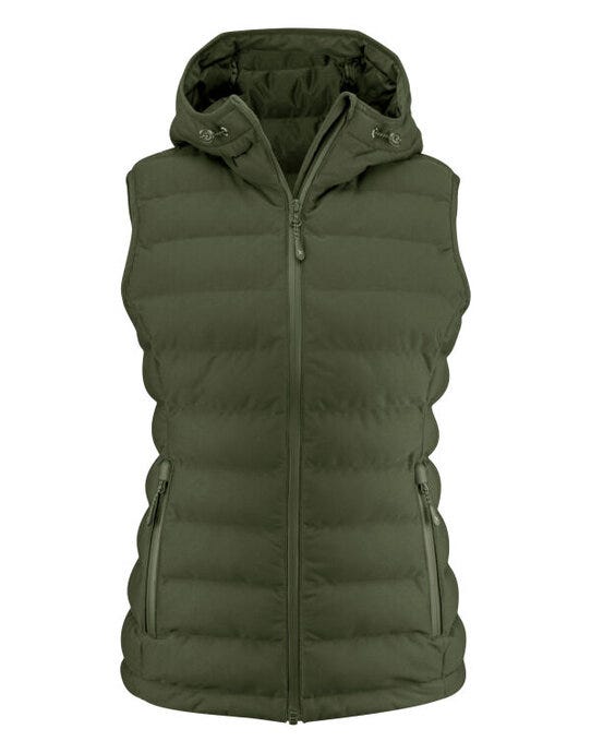 James Harvest Woodlake H Ladies Vest - Moss Green