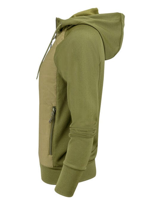 James Harvest Keyport Ladies Hood Sweat - Moss Green