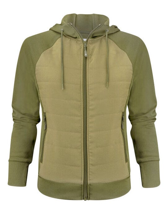 James Harvest Keyport Ladies Hood Sweat - Moss Green