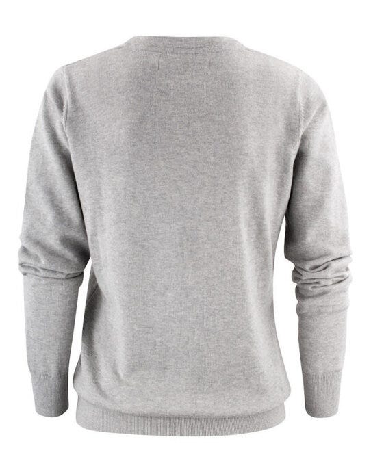 James Harvest Ashland V-Neck Ladies Knit - Grey Melange