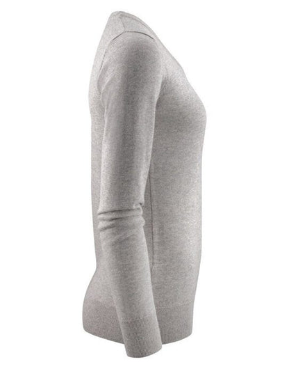 James Harvest Ashland U-Neck Ladies Knit - Grey Melange