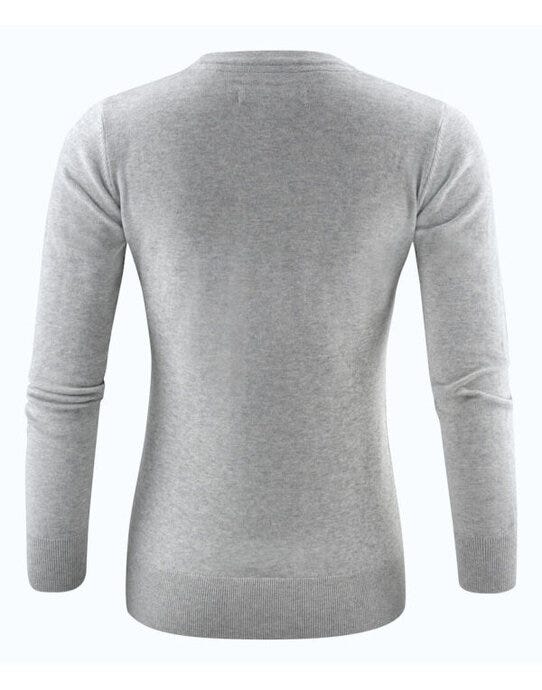 James Harvest Ashland U-Neck Ladies Knit - Grey Melange