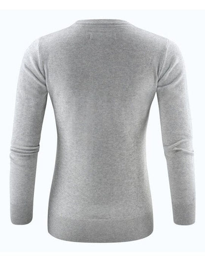 James Harvest Ashland U-Neck Ladies Knit - Grey Melange