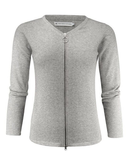 James Harvest Ladies Knitted Cardigan - Grey Melange
