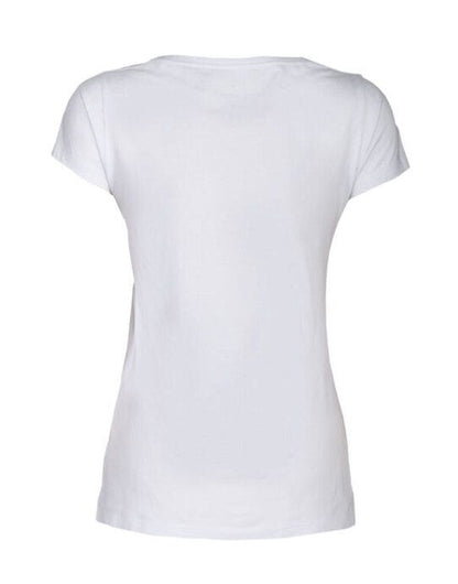 James Harvest Whailford V-Neck Ladies T - White