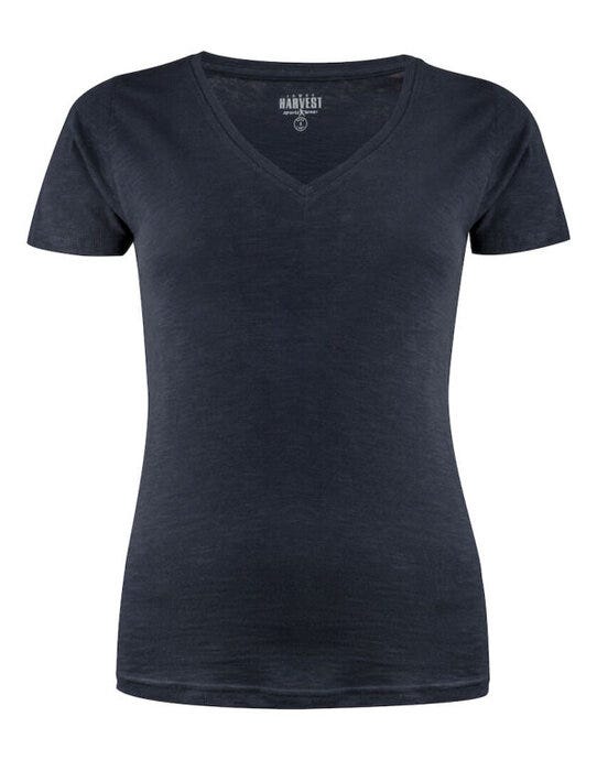 James Harvest Whailford V-Neck Ladies T - Navy
