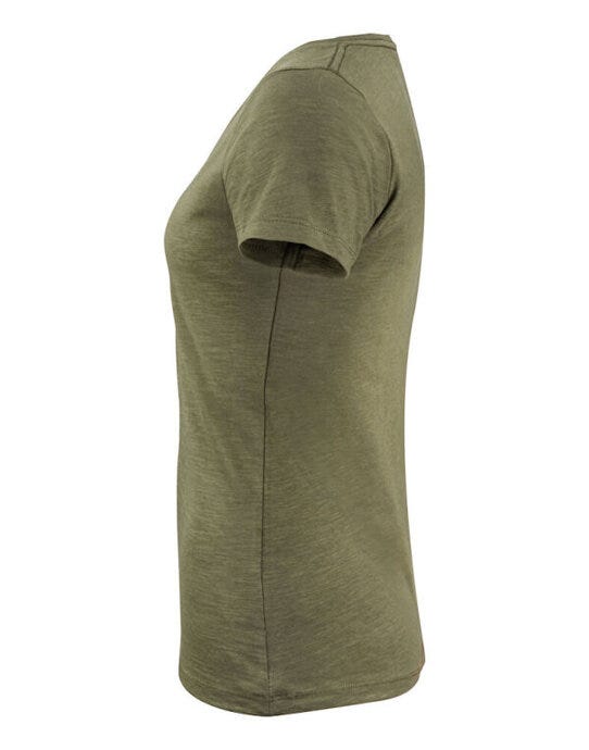 James Harvest Whailford V-Neck Ladies T - Moss Green