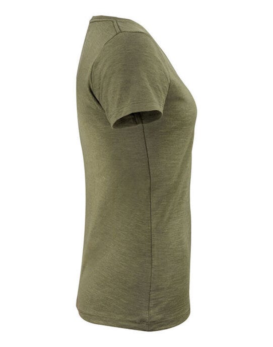 James Harvest Whailford V-Neck Ladies T - Moss Green