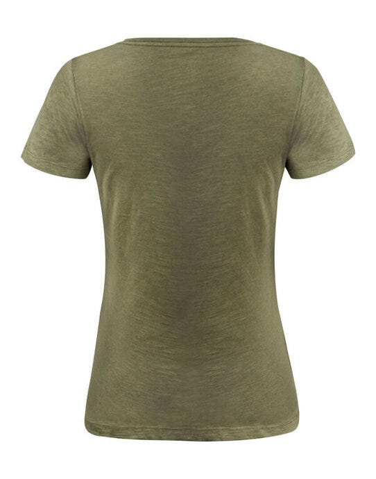 James Harvest Whailford V-Neck Ladies T - Moss Green