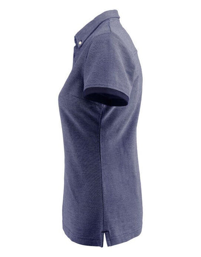 James Harvest Larkford Ladies Pique Polo - Dark Blue Melange