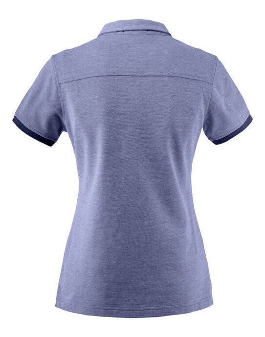 James Harvest Larkford Ladies Pique Polo - Dark Blue Melange