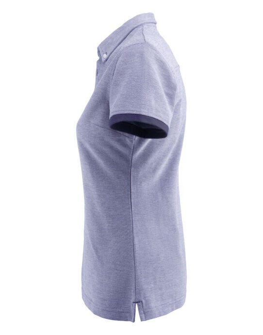 James Harvest Larkford Ladies Pique Polo - Light Blue Melange