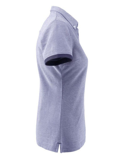 James Harvest Larkford Ladies Pique Polo - Light Blue Melange