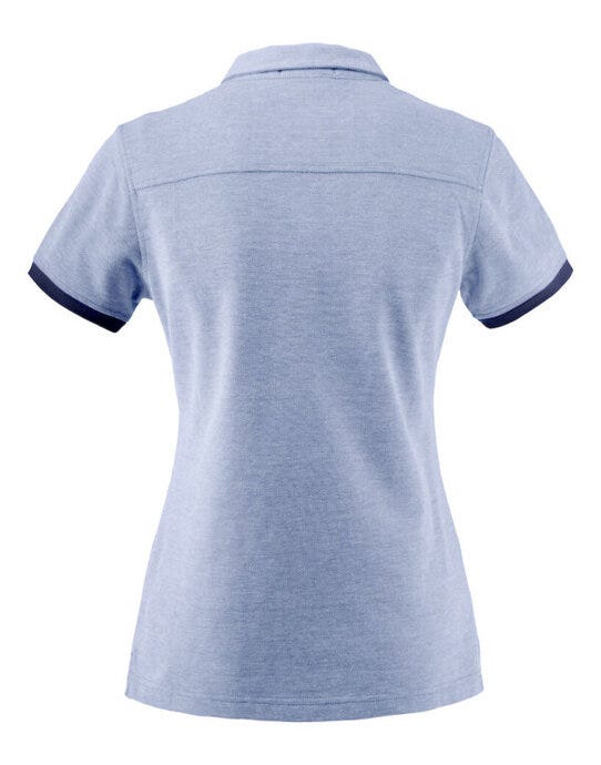 James Harvest Larkford Ladies Pique Polo - Light Blue Melange