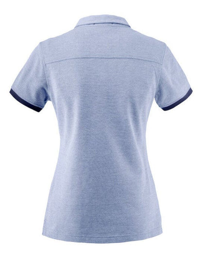 James Harvest Larkford Ladies Pique Polo - Light Blue Melange