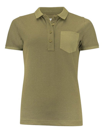 James Harvest Pinedale Ladies Pique Polo - Moss Green