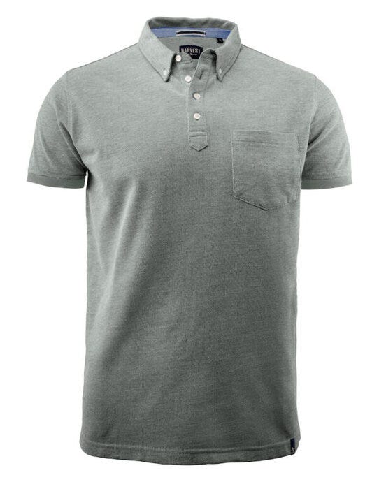 James Harvest Larkford Pique Polo Shirt - Grey Melange