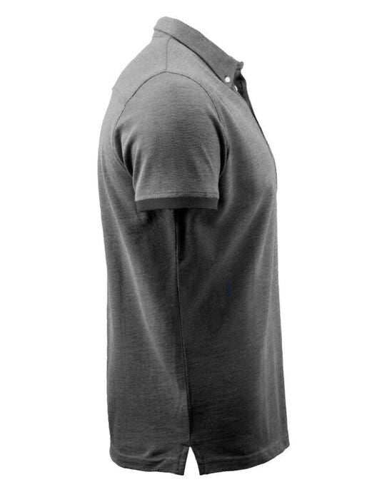 James Harvest Larkford Pique Polo Shirt - Black Melange