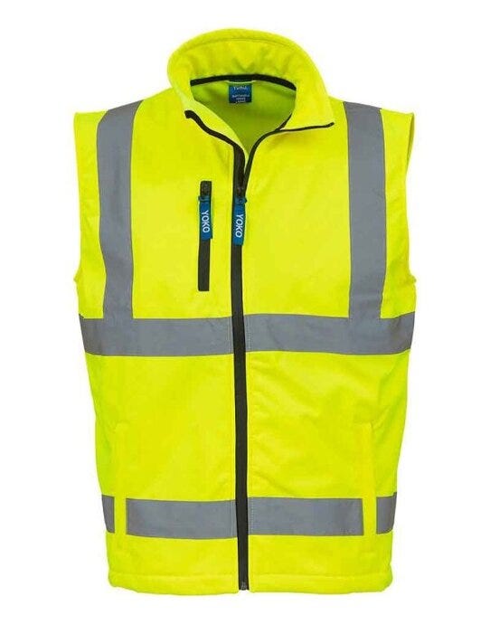 Yoko Hi Vis Softshell Bodywarmer - Hi-Vis Yellow
