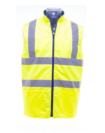 Yoko Hi-Vis Reversible Fleece Vest - Hi-Vis Yellow