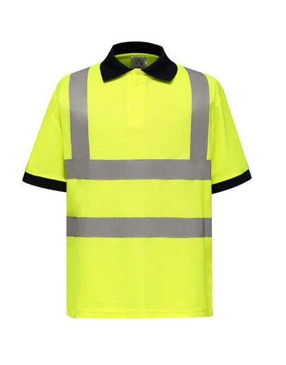 Yoko Hi-Vis Short Sleeve Polo Shirt - Hi-Vis Yellow