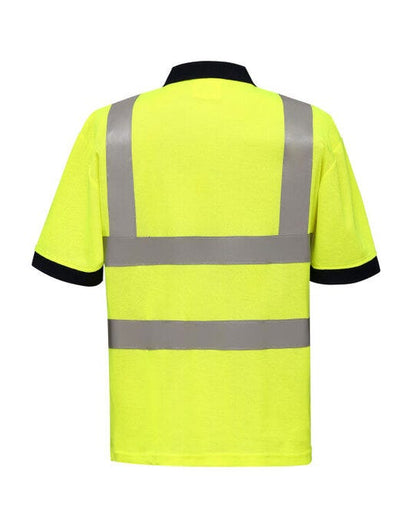 Yoko Hi-Vis Short Sleeve Polo Shirt - Hi-Vis Yellow