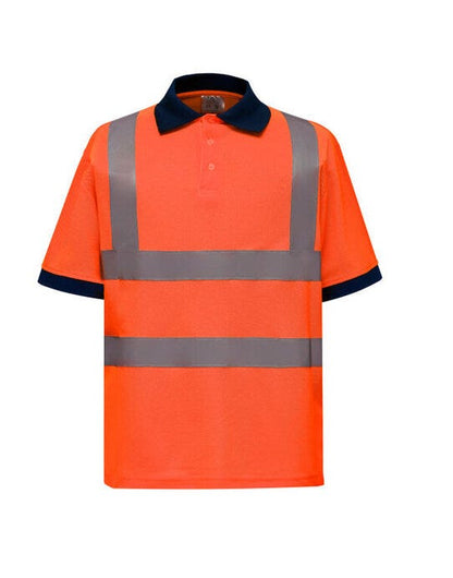 Yoko Hi-Vis Short Sleeve Polo Shirt - Hi Vis Orange