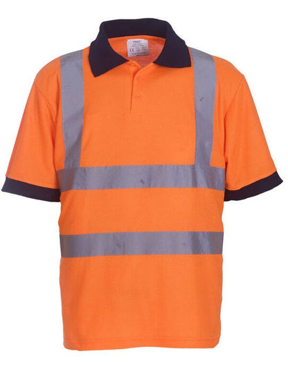 Yoko Hi-Vis Short Sleeve Polo Shirt - Hi Vis Orange