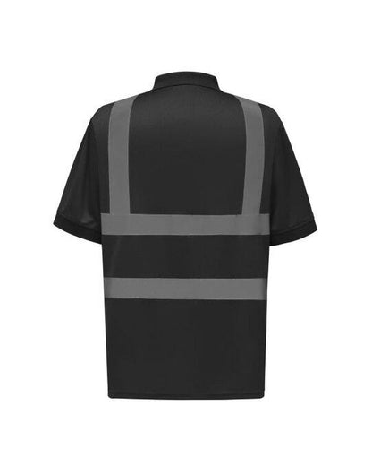 Yoko Hi-Vis Short Sleeve Polo Shirt - Black
