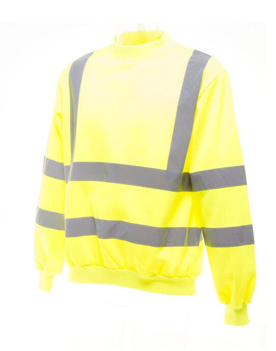 Yoko Hi-Vis Heavyweight Sweatshirt - Hi-Vis Yellow