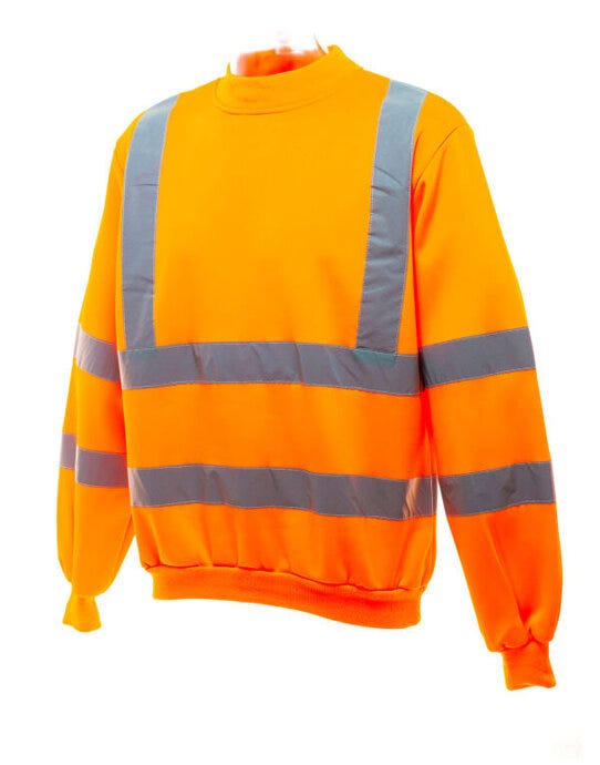 Yoko Hi-Vis Heavyweight Sweatshirt - Hi Vis Orange