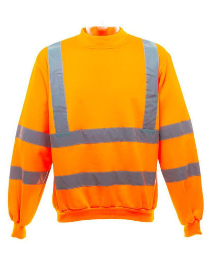 Yoko Hi-Vis Heavyweight Sweatshirt - Hi Vis Orange