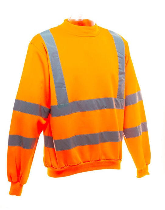 Yoko Hi-Vis Heavyweight Sweatshirt - Hi Vis Orange