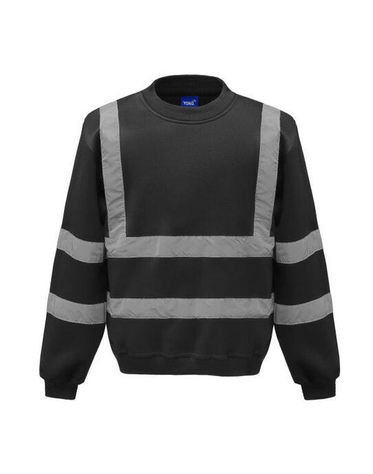 Yoko Hi-Vis Heavyweight Sweatshirt - Black