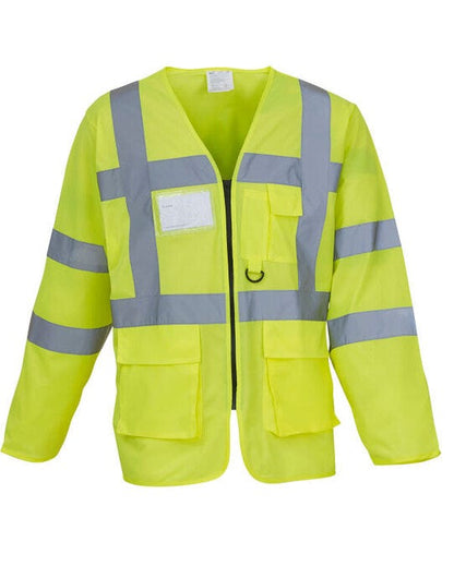 Yoko Executive Long Sleeve Waistcoat - Hi-Vis Yellow