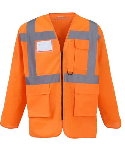 Yoko Executive Long Sleeve Waistcoat - Hi Vis Orange