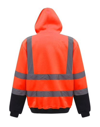 Yoko Hi-VIs Hoodie - Hi Vis Orange/Navy